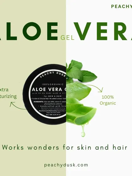 Experience the soothing power of nature with my 100% pure Aloe Vera Gel. This extra-moisturizing blend with Vitamin E works wonders for both skin and hair, providing ultimate hydration.