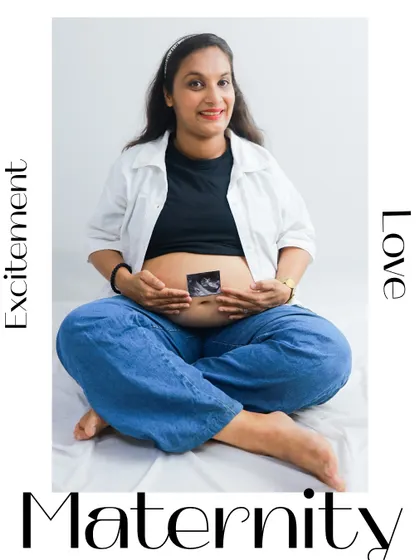 The very first picture of your little one. I love incorporating personal items like an ultrasound photo into the shoot. This creative maternity portrait beautifully captures the excitement and love for the baby who is already so cherished.