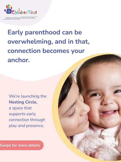 Early parenthood can be overwhelming, but connection is your anchor. We created The Nesting Circle as a safe space for new parents and infants to connect through gentle play and shared presence, guided by our trained practitioners.