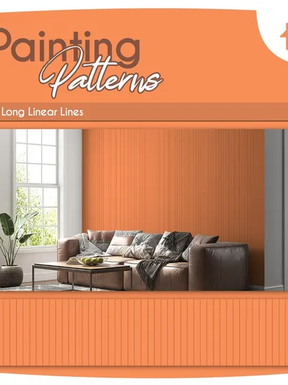 This eye-catching two-tone paint accent features long linear lines and a color-blocking effect. It's a stylish, contemporary, and unique way to add drama and character to a monotonous wall.