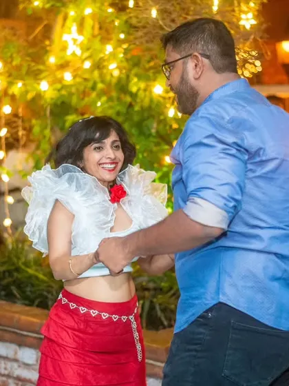 A festive dance during our Christmas special. The holiday spirit was in full swing on the La Rumba floor.