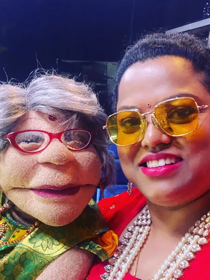 Me and my co-star, Ajji, taking a moment for a selfie. Her personality shines through in every picture.