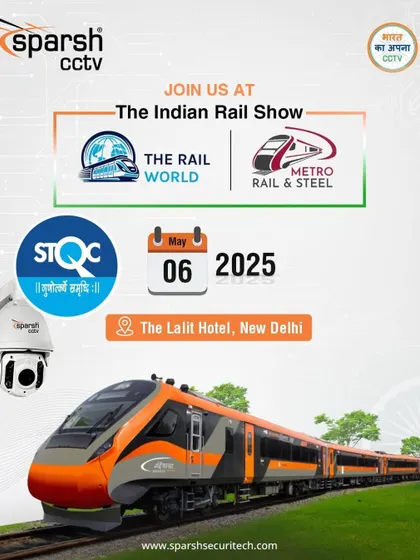 An invitation to The Indian Rail Show in New Delhi, where I will exhibit my STQC-certified surveillance solutions tailored for Indian Railways and Metro infrastructure.