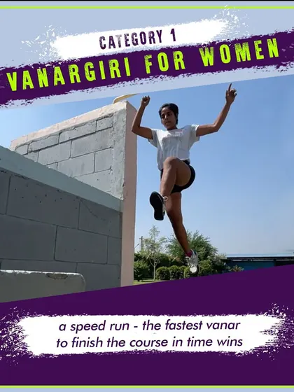 A promotional graphic for the "Vanargiri for Women" speed run, capturing the power and grace of our female athletes.