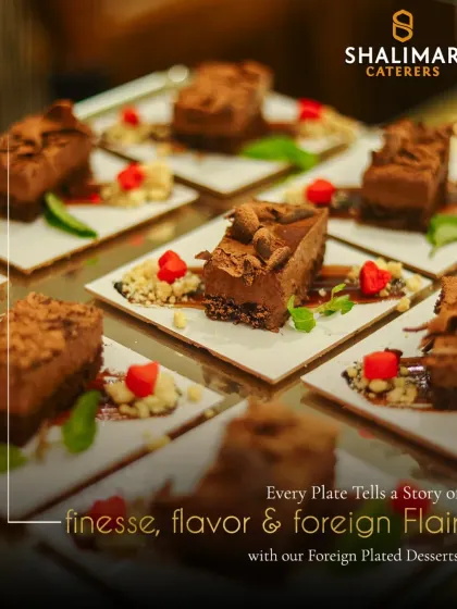 Every plate tells a story of finesse, flavor, and foreign flair. Our plated chocolate desserts are artfully arranged, showcasing our commitment to creating edible masterpieces.