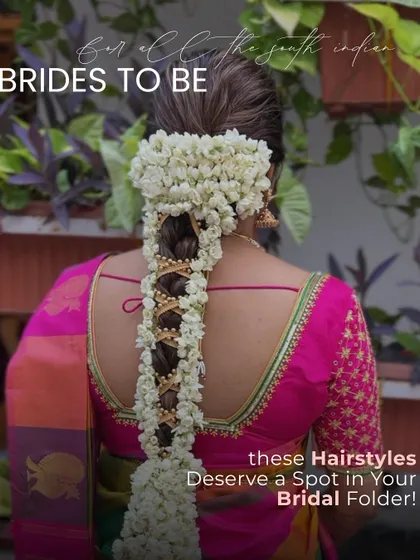 An introduction to classic South Indian bridal hairstyles, featuring a beautiful floral braid that deserves a spot in your bridal folder.