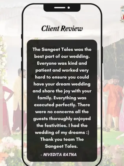 "The Sangeet Tales was the best part of our wedding... I had the wedding of my dreams." Reading words like this is what makes our work so rewarding. We are committed to making your dream wedding a reality.