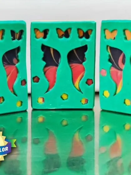 My butterfly soaps won a recognition award for the best use of color in a soap challenge.