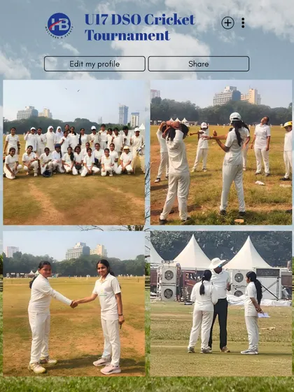 Our girls' cricket team in action at the U17 DSO Cricket Tournament. These images capture their sportsmanship, teamwork, and passion for the game during the competition.