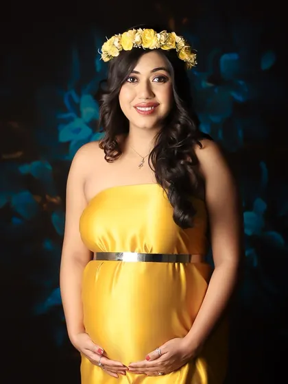 This series showcases my artistic fabric draping service, using a brilliant yellow fabric to create stunning, wing-like effects and elegant silhouettes.
