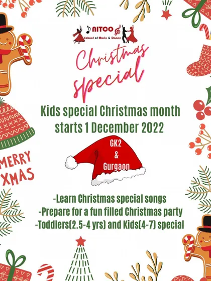 Announcing my Christmas special month. I love creating festive themes to make the classes even more exciting for the kids.