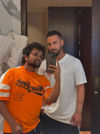 A mirror selfie with Ramandeep Singh.