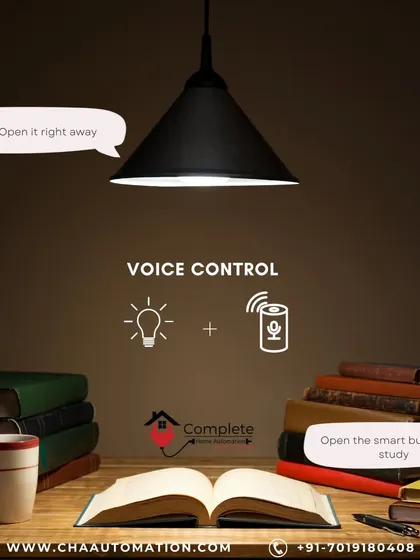 Enhance your focus with hands-free voice control. While studying or reading, you can simply ask your smart assistant to turn on the study's smart bulb without interrupting your workflow.