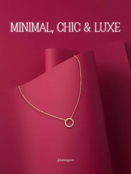 Minimal, chic, and luxe. This circular diamond pendant necklace embodies the art of refined luxury. It is subtle enough for every day, yet stunning enough for forever, proving that the most beautiful things naturally attract attention.