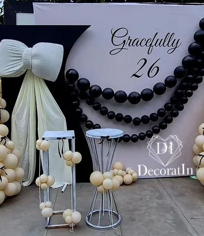 A duplicate of ID 188, offering a clear and balanced view of the chic 26th birthday photo corner.