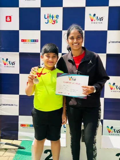 Our young Judoka, Adhyan, with his coach and his silver medal at just 7 years old. We are proud to be part of his journey from such a young age.