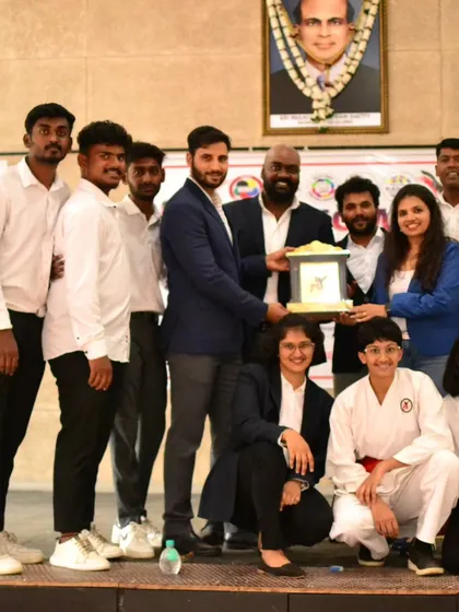 My team and I receiving a token of appreciation at our tournament. The success of our events is thanks to the hard work and dedication of our entire team of volunteers and staff.