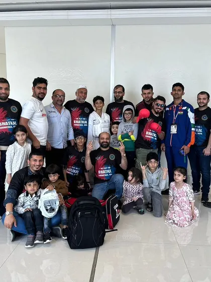 Our team and supporters at the airport, a true family affair. We travel together to support our fighters at major events.