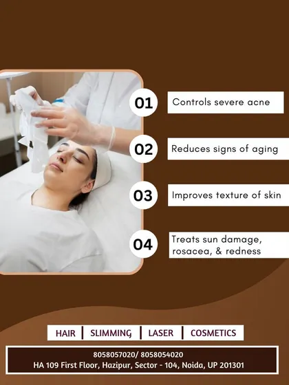 A Photofacial is a multi-benefit treatment. It effectively controls severe acne, reduces signs of aging, improves overall skin texture, and treats sun damage, rosacea, and redness.