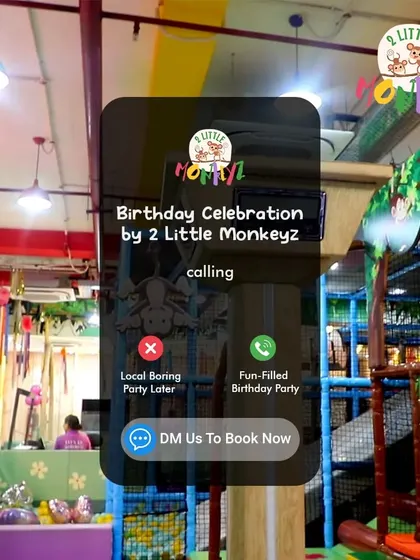Don't want the hassle of a boring party at home? Let us host a fun-filled birthday party for you. Just DM us to book and we'll handle the rest, from setup to smiles.