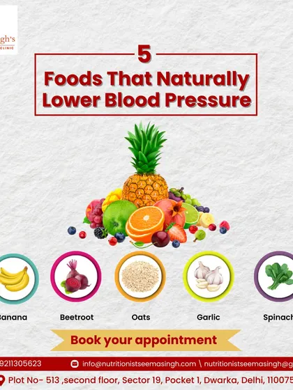 Nature provides powerful medicine for lowering blood pressure. Foods like bananas, beetroot, oats, garlic, and spinach are excellent for heart health. I create diet plans that incorporate these everyday superfoods to help you manage hypertension naturally.