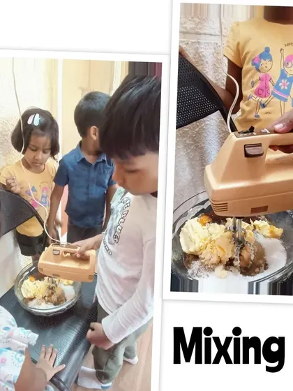 A step-by-step look at our whole wheat chocolate cake baking session, where we explored ingredients, mixed batter, and learned about baking.