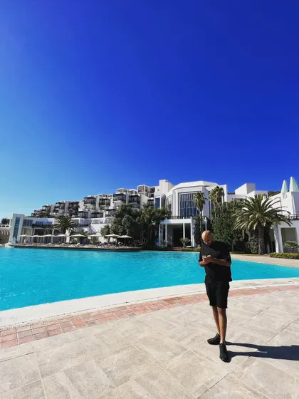 The incredible poolside view at the resort in Bodrum, Turkey. We scout and work with the most beautiful venues in the world to host our events.