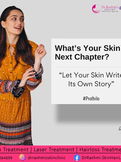 Your skin's story changes over time due to aging and environmental factors. Profhilo helps you start a new chapter by rejuvenating your skin and restoring its natural beauty, letting it write its own story of health and radiance.