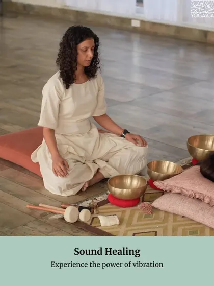Here I am, centered and ready to begin a session. The power of vibration is a profound tool for wellness, and I am grateful to share this practice with you.