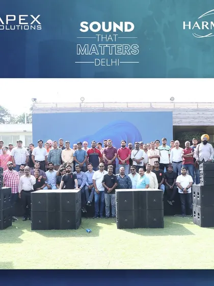 A group photo with attendees and my team at the 'Sound That Matters' demo event in Delhi. I believe in building a community around great audio, sharing knowledge and hands-on experiences with fellow enthusiasts and professionals.