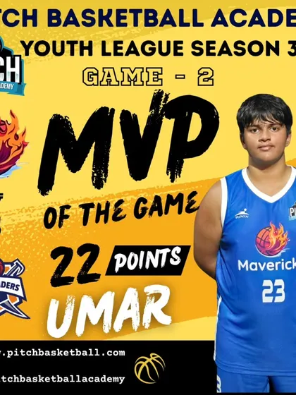 Umar led the Mavericks to a thrilling one-point victory with 22 points, showcasing his cool decision-making under pressure to earn the MVP award.