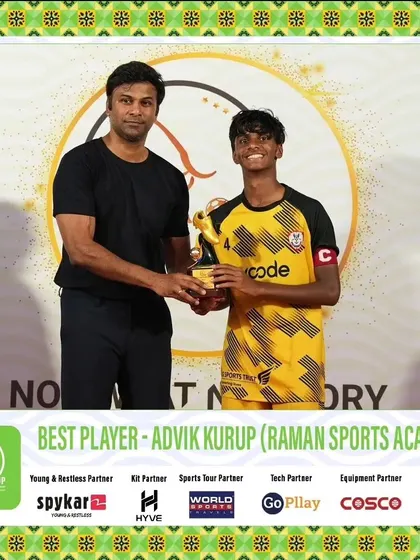 Advik Kurup, our U16 captain, was adjudged the Best Player at the Goa Super Cup for his leadership and key goals.