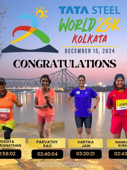 More of our incredible women runners who finished the Tata Steel World 25K Kolkata with strong performances.