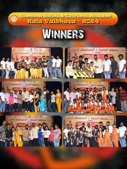Celebrating the group performance winners at 'Kala Vaibhava 2024'. Seeing teams work together to create something beautiful on stage is always a highlight for me.