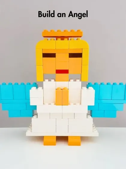 Build a beautiful angel as part of our Santa's Little Builders Winter Camp for ages 3-6.