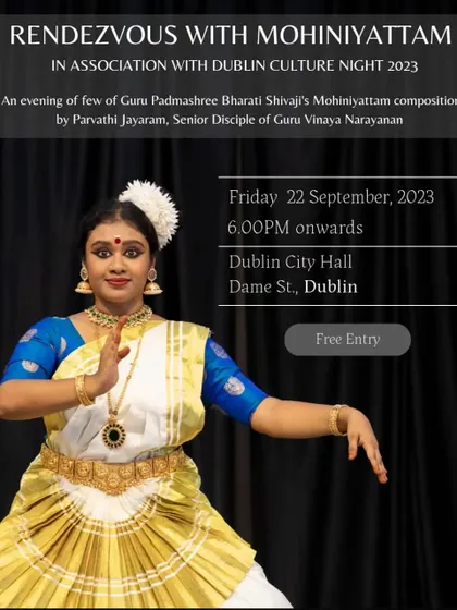 Our art has taken us from local temples to international stages. We were proud to present our Guru's compositions at the Dublin Culture Night, sharing the beauty of Mohiniyattam with a global audience.