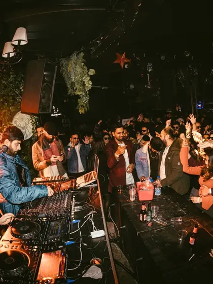 The crowd at Casa Danza, lost in the music. My goal is always to create an environment where people feel free to express themselves and connect with the sound.