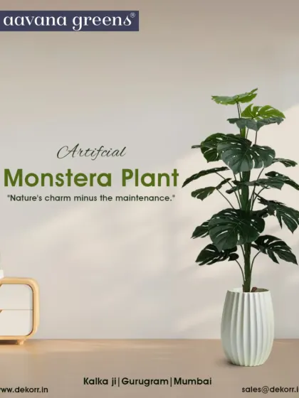 Nature's charm minus the maintenance. Our artificial Monstera plant is a classic choice for modern interiors, offering the iconic leaf shape and a lush look without any of the upkeep.