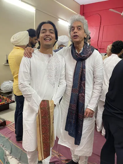 A memory I will cherish for a lifetime. With the legendary Ustad Shivkumar Sharma ji, a true inspiration.