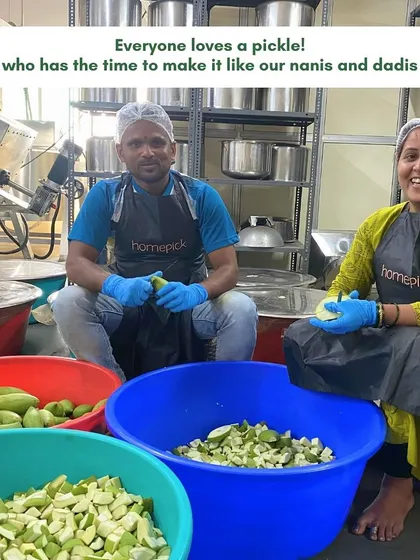 Everyone loves a good pickle, but not everyone has the time to make it the traditional way. Our team puts in the effort, peeling every mango by hand, so you can enjoy the authentic taste without the hard work.