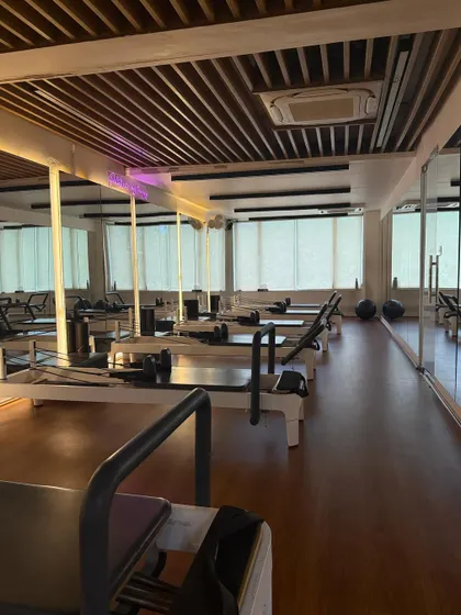 An empty studio full of potential. This is where transformations happen, one reformer class at a time.