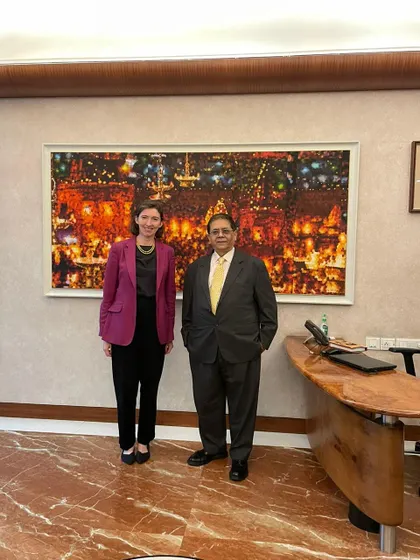 Our Managing Partner, Cyril Shroff, with the British High Commissioner to India, Lindy C., during her visit to our Mumbai office. The meeting focused on fostering innovation and trust across borders.