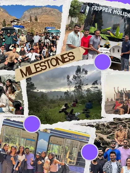 A collage of our milestones. From our first trips to reaching new destinations, every picture tells a story of our growth. We are a team of dreamers who dreamed of making travel the new normal.