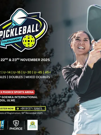 We are at the forefront of promoting new and exciting sports like pickleball. This poster announces Ulwe's first-ever pickleball tournament, with categories for all age groups to encourage community-wide participation.