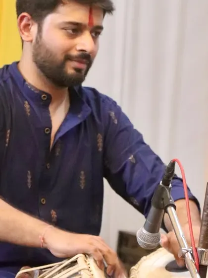 A close-up from the performance at Nrusinhawadi, feeling the devotional atmosphere of the festival.