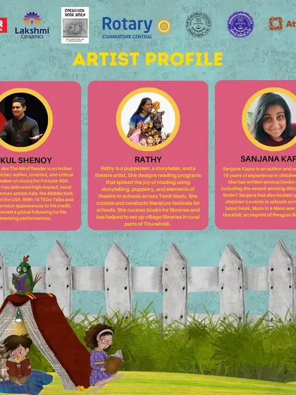 Profiles of a mind reader, a puppeteer, and an author, all part of the rich tapestry of artists we collaborate with.