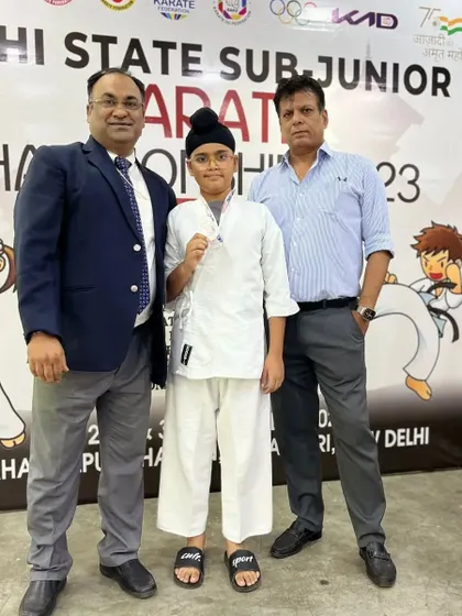 Another proud moment with student Abir Chugh. My goal as a coach is to be there for my students at every step of their journey, celebrating their progress.