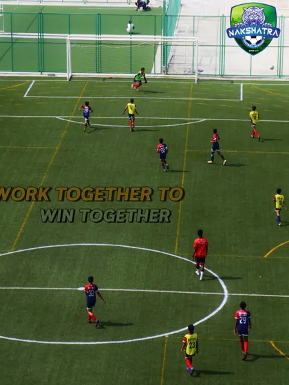 Work together to win together. An aerial view of a match, showcasing team positioning and strategy.