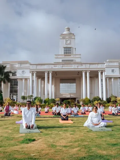 It was a joy to guide over 100 students and faculty at Global Academy of Technology for International Day of Yoga. Their curiosity was not just about postures but about how yoga can bring focus and stillness. Seeing so many people sitting in meditation was a truly beautiful experience.