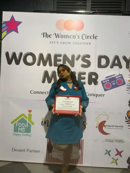 A solo shot with my award. Every recognition fuels my passion for this business.